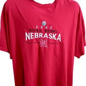 Vintage T-shirt XL 2002 Rose Bowl Nebraska Huskers Big Red Football Delta Y2K